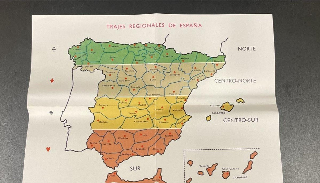 Vintage Regional Costumes of Spain Deck of Playing Cards