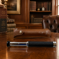Vintage Wollensak 8x Magnification Pocket Telescope With Leather Case