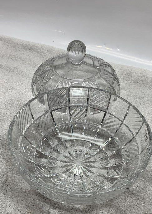 Vintage Towle 24% Lead Crystal Covered Candy Dish