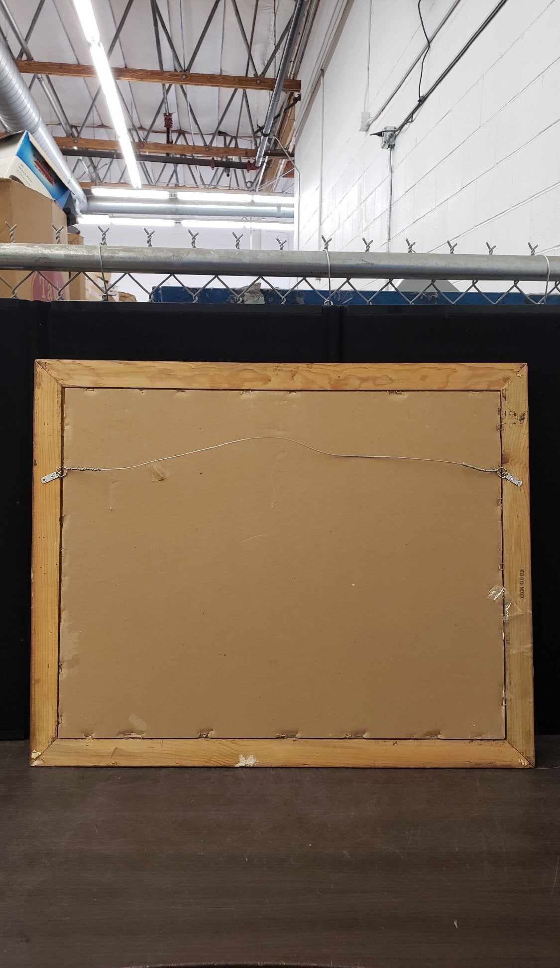 Robert Lebron New England fishing village print in ornate gold-tone frame with double mat, view 5