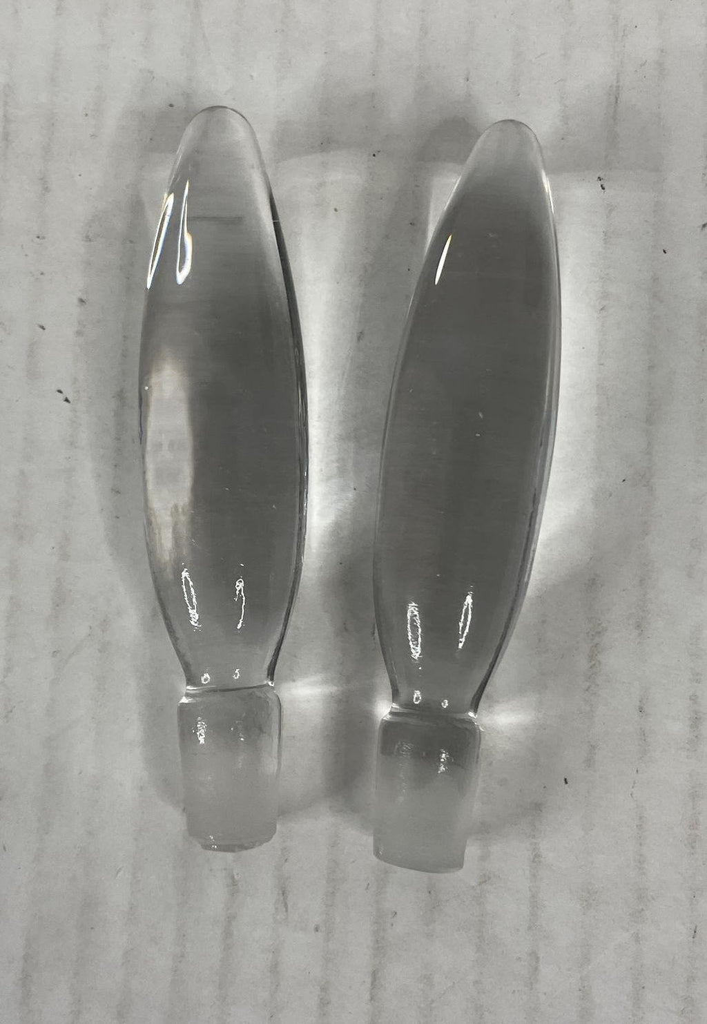 Vintage Clear Glass Decanter Stoppers Replacement Set of 2