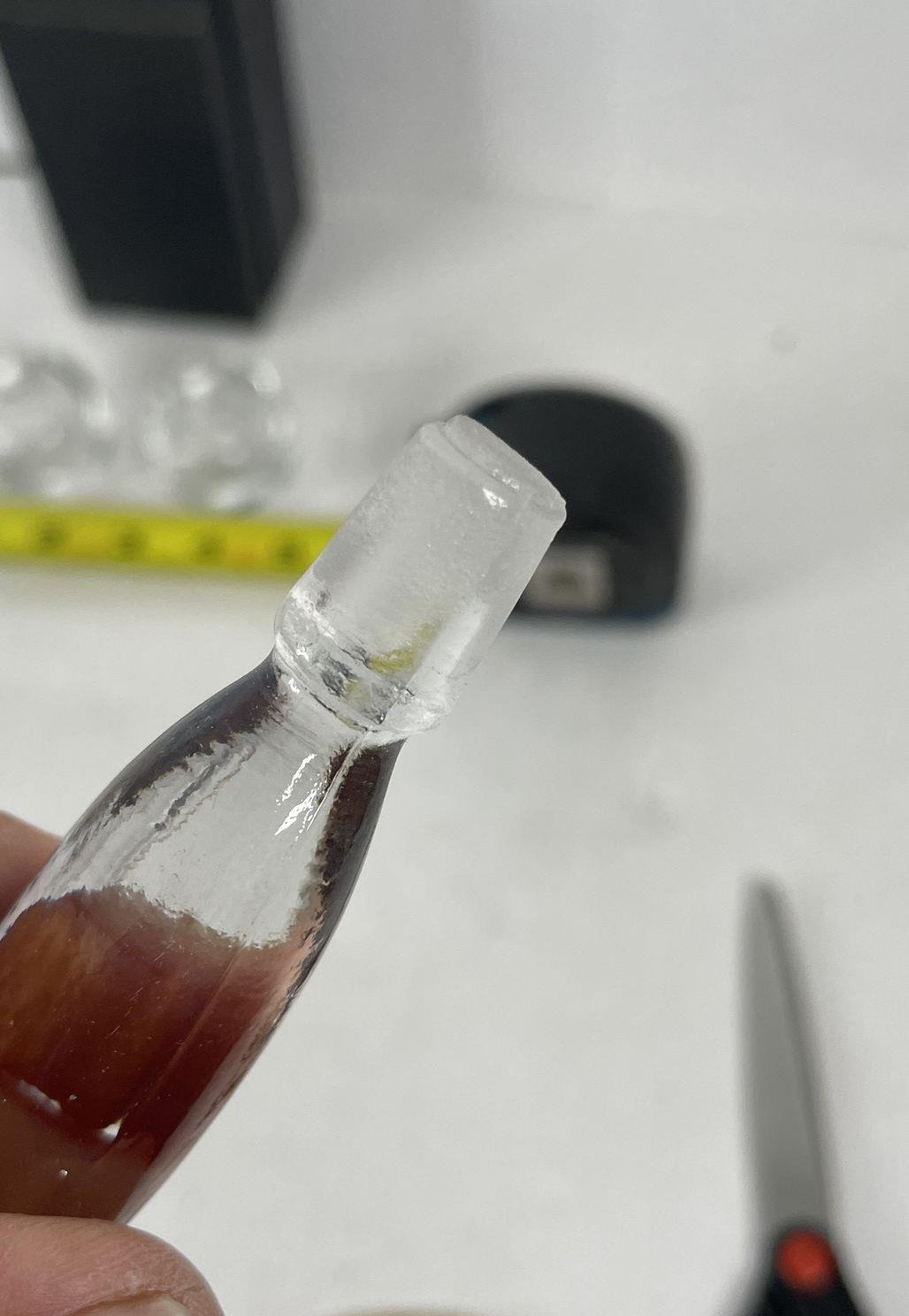 Vintage Clear Glass Decanter Stoppers Replacement Set of 2