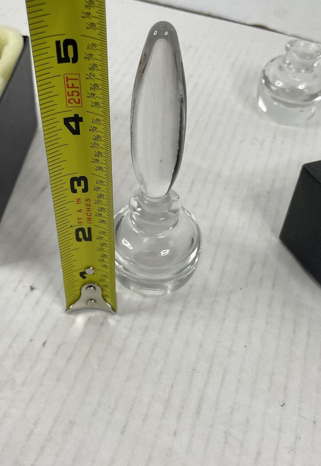 Vintage Clear Glass Decanter Stoppers Replacement Set of 2