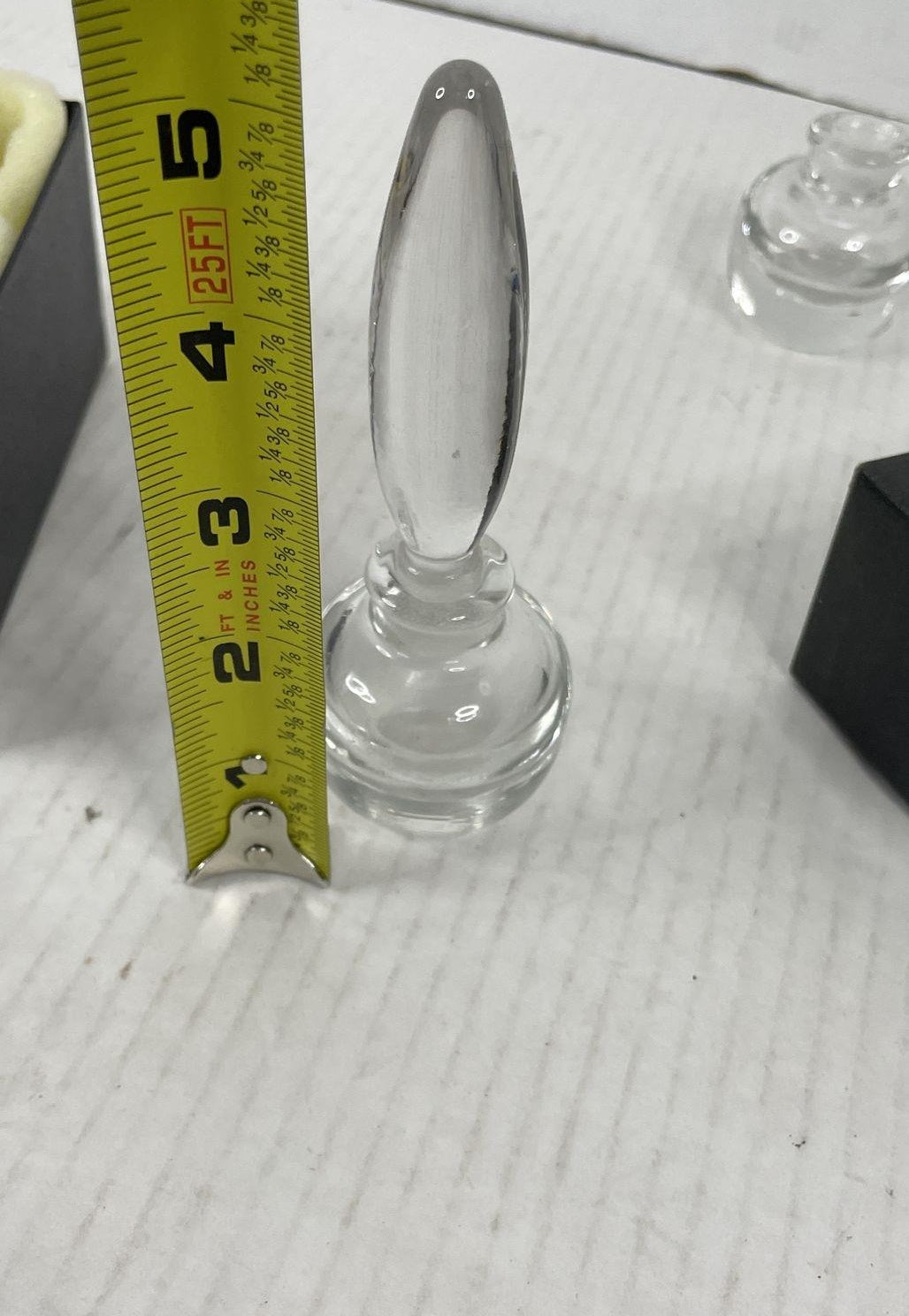 Vintage Clear Glass Decanter Stoppers Replacement Set of 2