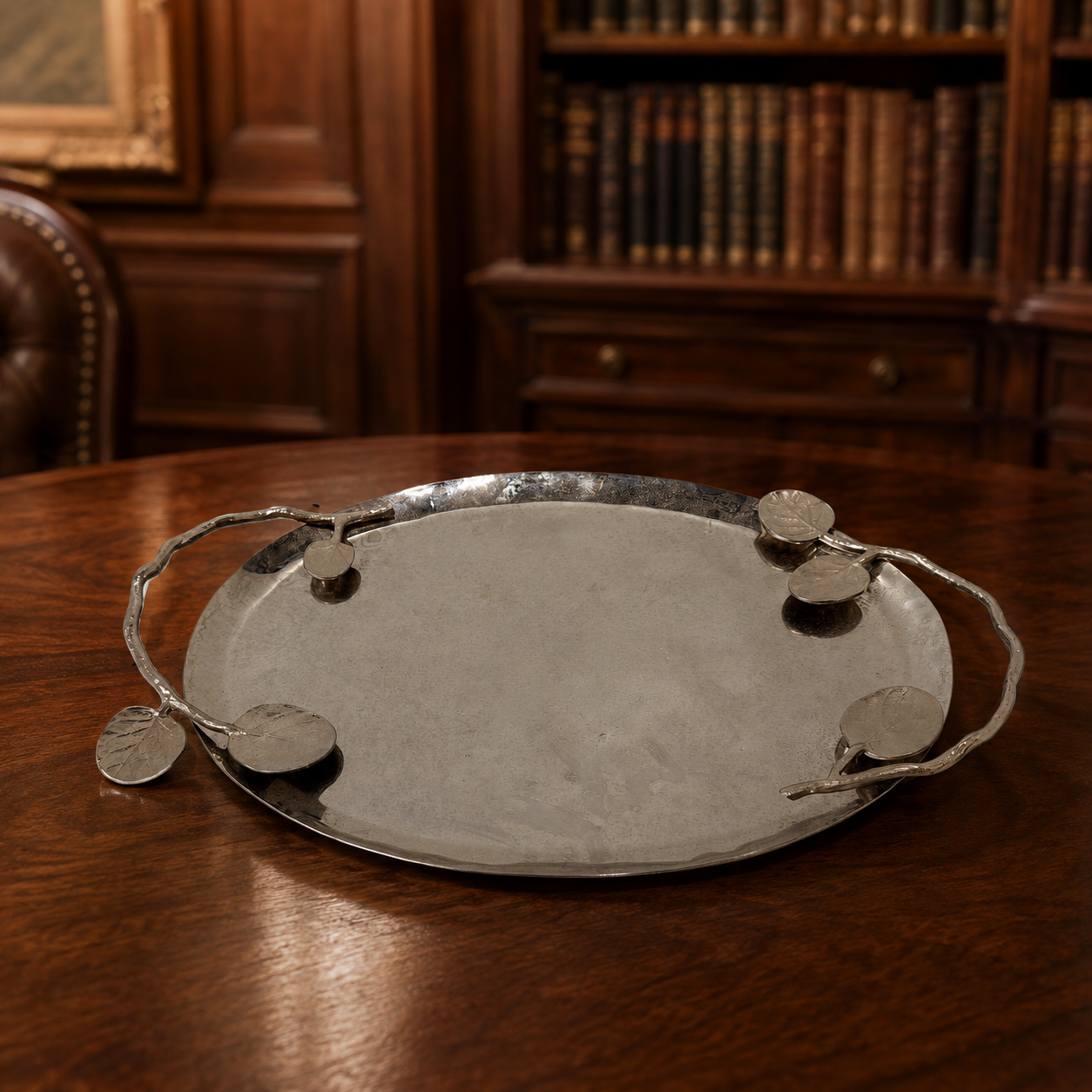 Michael Aram Leaf Oval Tray Medium 19" Long