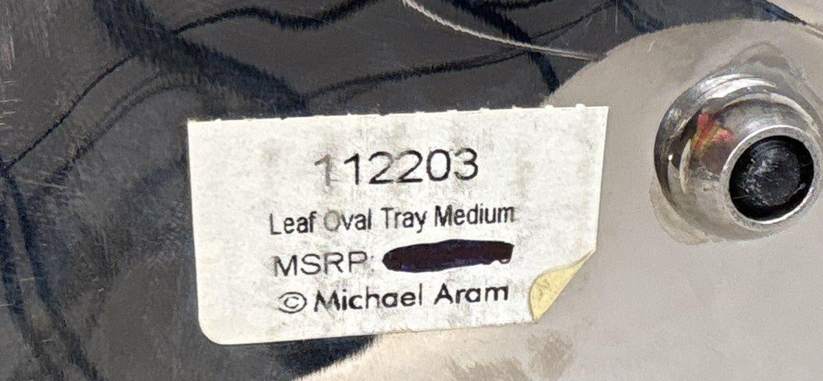Michael Aram Leaf Oval Tray Medium 19" Long