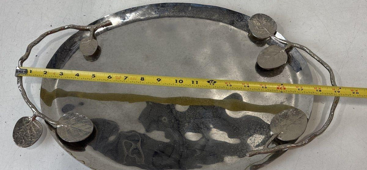 Michael Aram Leaf Oval Tray Medium 19" Long