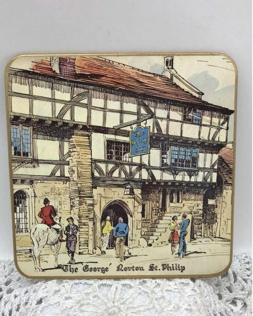 Vtg Win-El-Ware England Set Of 6 Coasters
