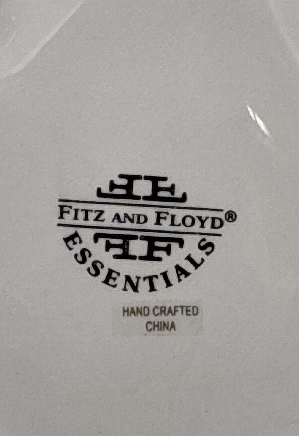 Vintage Fitz & Floyd Santa Wreath Canape Plate Porcelain Holiday Decor