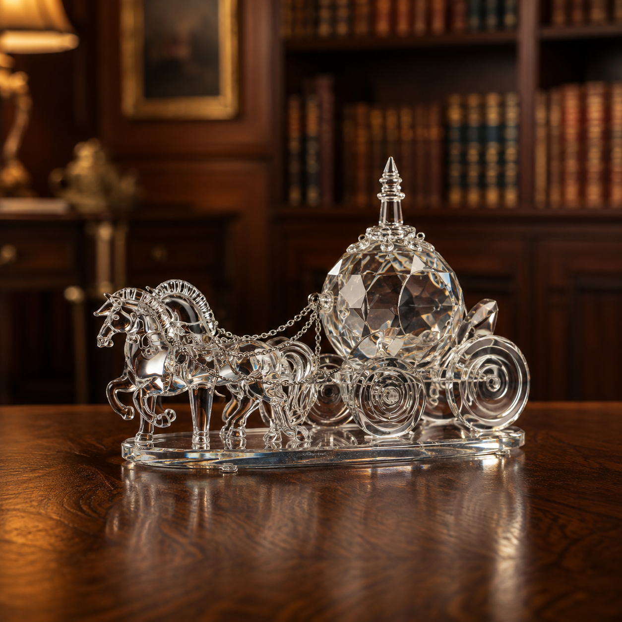 Godinger Shannon Collection Crystal Wedding Coach Carriage Figurine