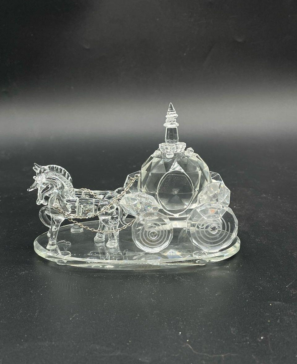 Godinger Shannon Collection Crystal Wedding Coach Carriage Figurine