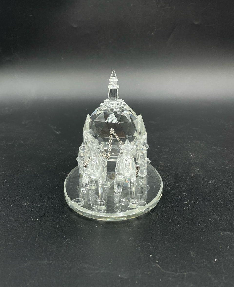 Godinger Shannon Collection Crystal Wedding Coach Carriage Figurine