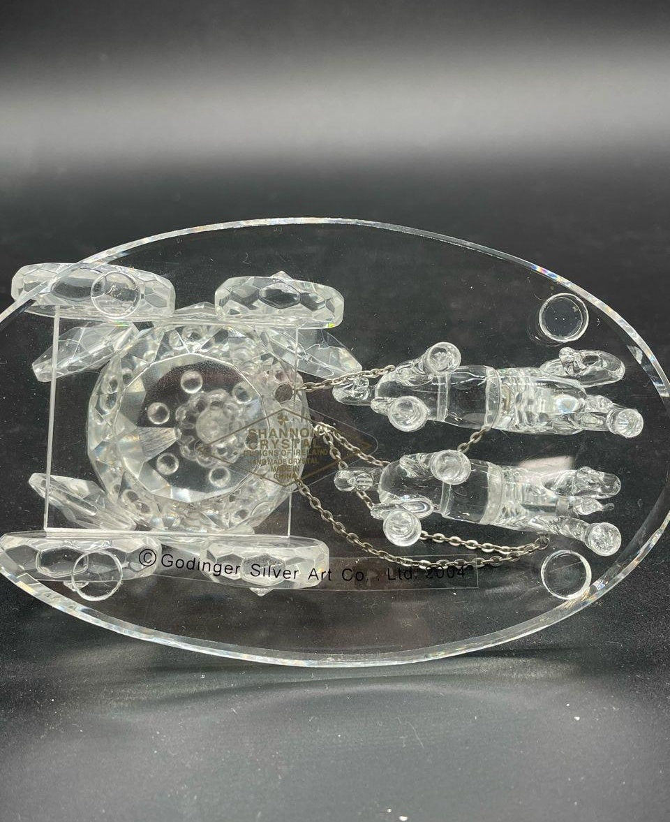 Godinger Shannon Collection Crystal Wedding Coach Carriage Figurine