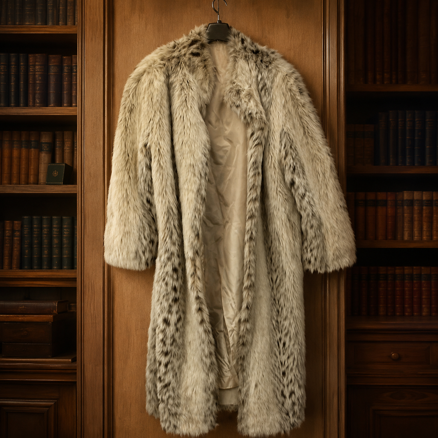 Monterey Fashion long leopard print coat, size 24W