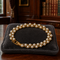 Vintage Napier Faux Pearl Braided Bracelet