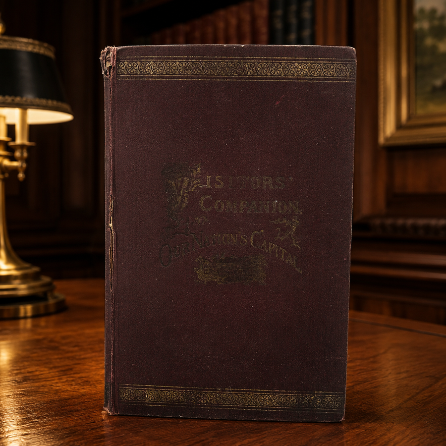 Visitor's Companion at Our Nation's Capital 1892 George G. Evans guide book in decorative cloth