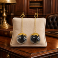 Extra Large 1990s Brutalist Silver and Gold-Tone Clip Earring Set