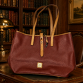 Dooney and Bourke Charleston Red Pebbled Leather Tote Bag for Repair or Parts