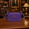 Dooney & Bourke Purple Leather Mini Crossbody Purse 5x8x3 (C5634)