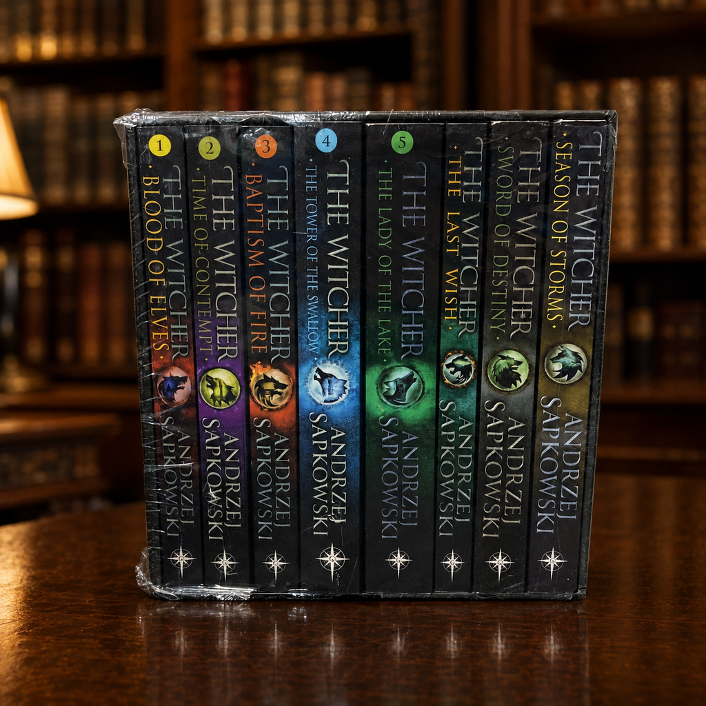 Sealed The Complete Witcher Series Boxed Set by Andrzej Sapkowski – 8 Book Fantasy Collection