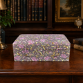 AGE REVIEW Floral Fabric Jewelry Box With Ring Rolls