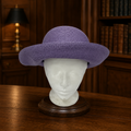 Vintage Lee Black by Neiman Marcus Women's Purple Faux Straw Bow Hat
