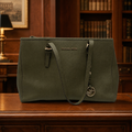 Michael Kors Olive Saffiano Leather Travel Tote