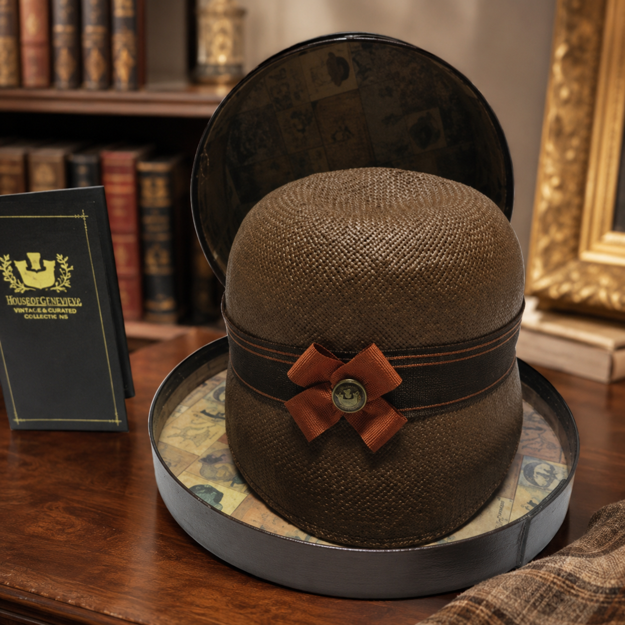 Goorin Bros. Eleni Rose Straw Hat | Size Large Brown Designer Hat with Original Box