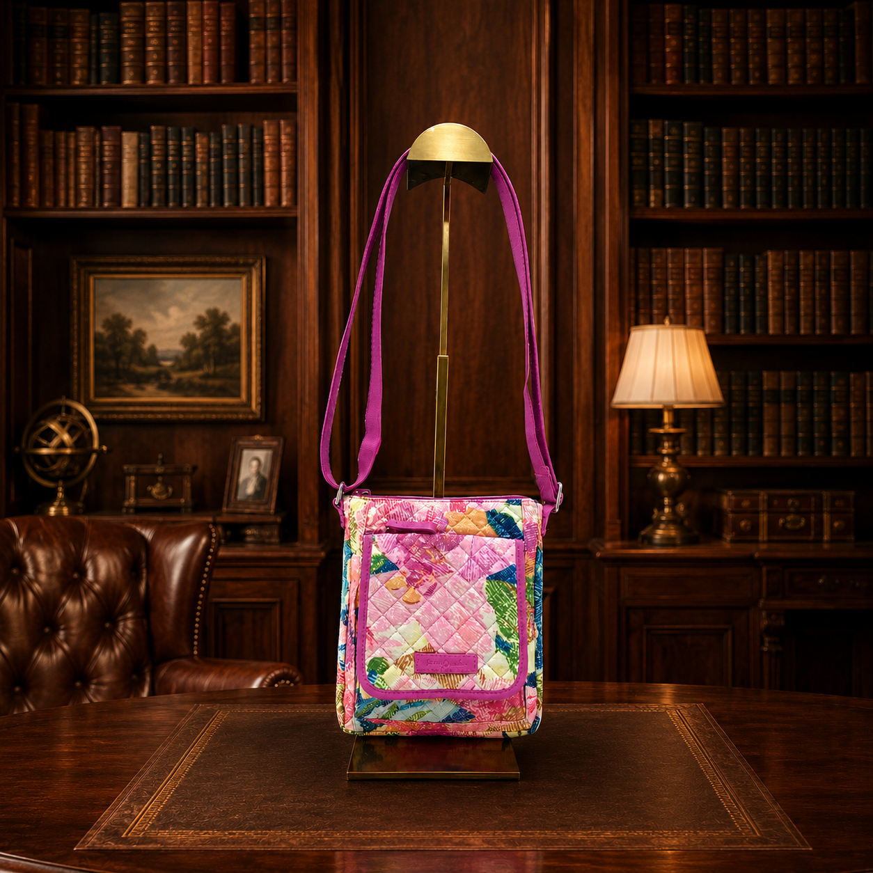 Vera Bradley Women's Pink Multi Super Bloom Mini Hipster Crossbody Bag Purse
