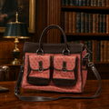 Dooney and Bourke Watermelon DB Monogram Jacquard Satchel | Pink Canvas and Leather Shoulder Handbag