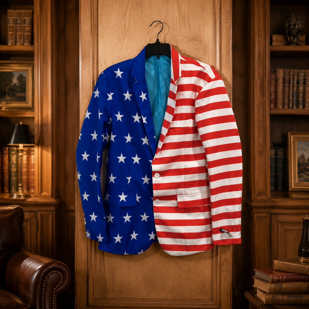 American Flag Blazer Men's Medium 38-40 | Patriotic USA Stars & Stripes Sport Coat By Suitmeister