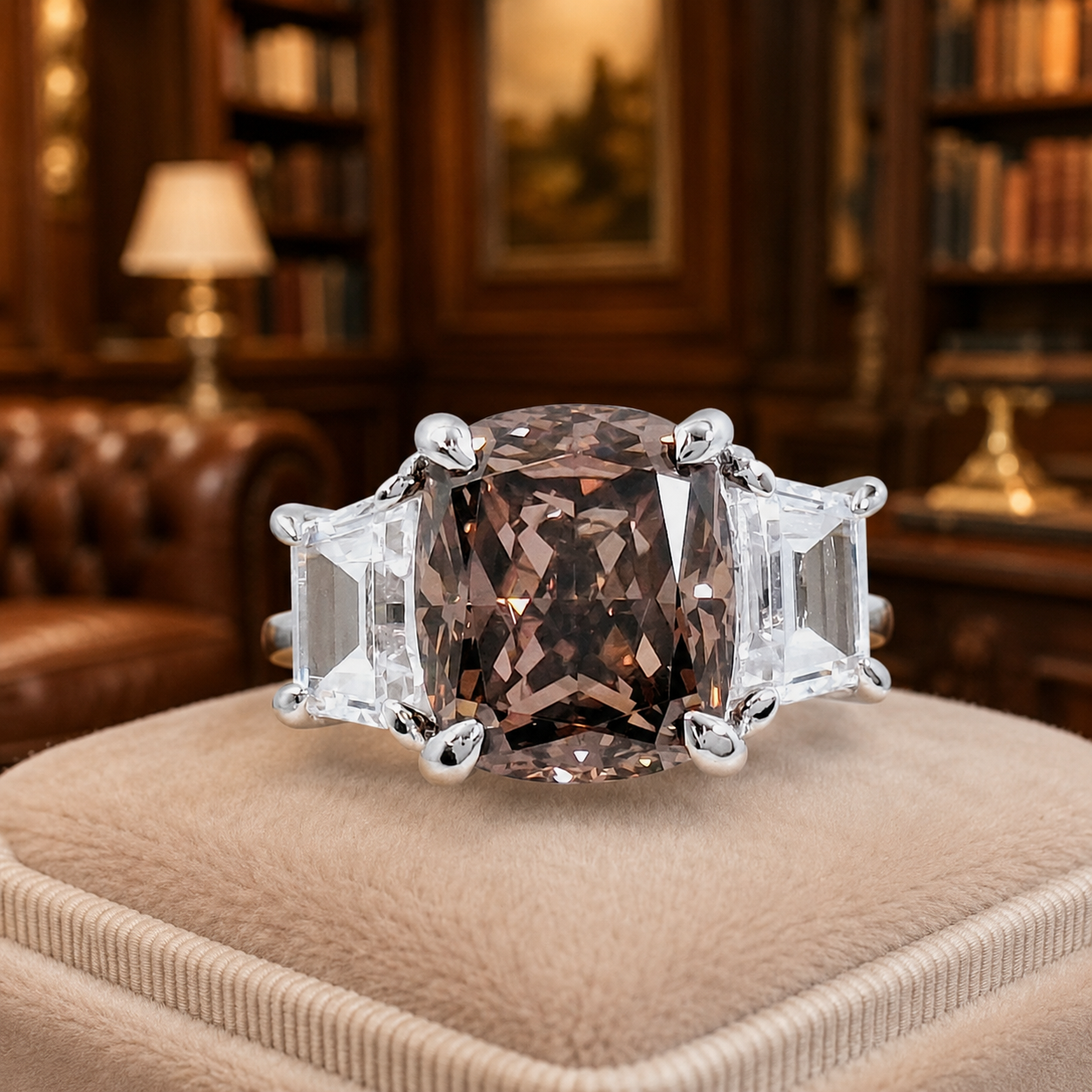925 Silver & CZ Three-Stone Ring Size 7.5
