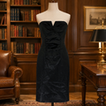 Nicole Miller Women's Black Short Strapless Body-Fitted Dress Size 10