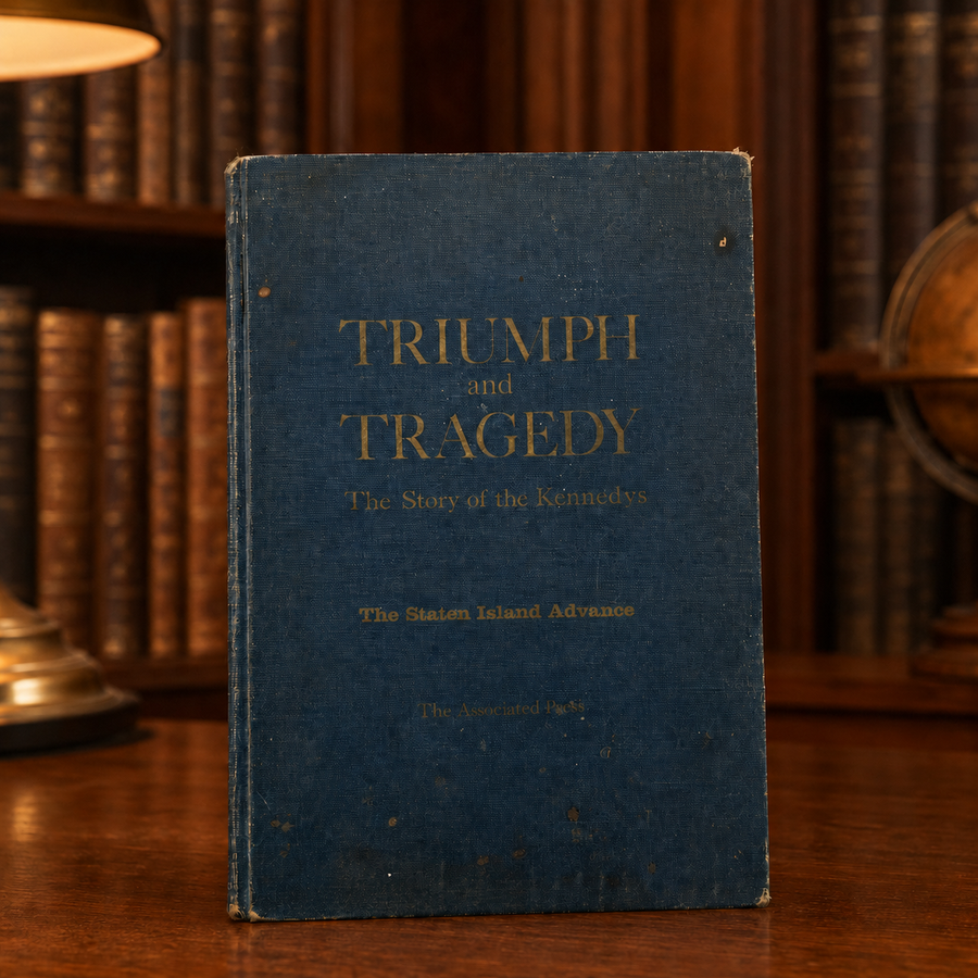 Triumph and Tragedy The Story of the Kennedys, 1968 blue cloth hardcover