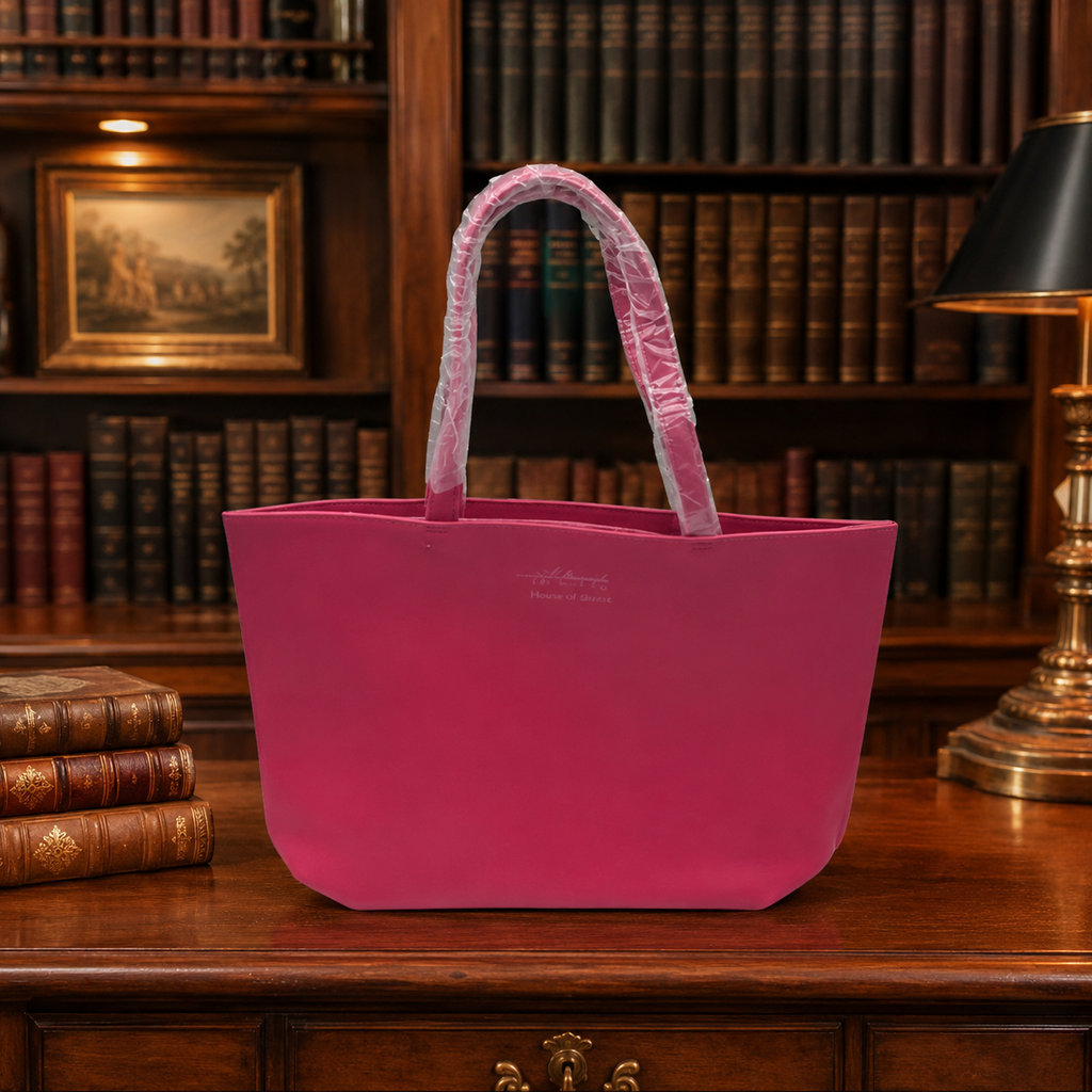 Christian Siriano Silhouette in Bloom Pink Tote Bag, Lightweight Floral Handle Shopper