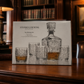 AGE REVIEW Godinger Studio Crystal Whiskey Set 5pc Decanter 4 DOF Glasses Sunburst Pattern