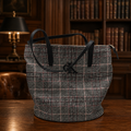 Calvin Klein Black White Red Plaid Tote Bag | Large Structured Everyday Work Carryall