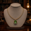(SOLD) Crown Trifari Faux Stone Necklace 18"