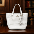 AGE REVIEW Nanette Lepore Womens White Inner Pockets Double Handle Shoulder Purse