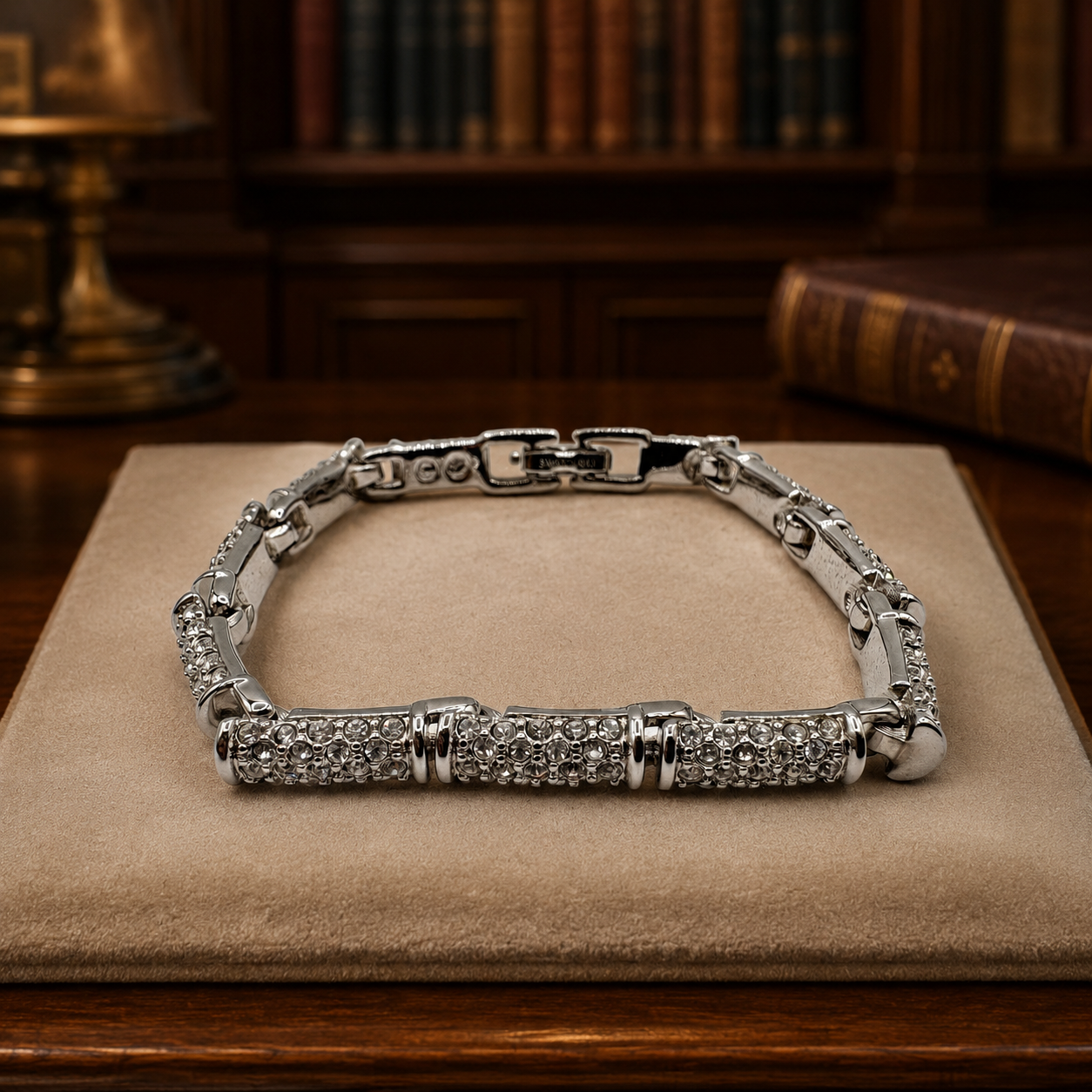 Swarovski Crystal Line Bracelet in Silver-Tone Setting