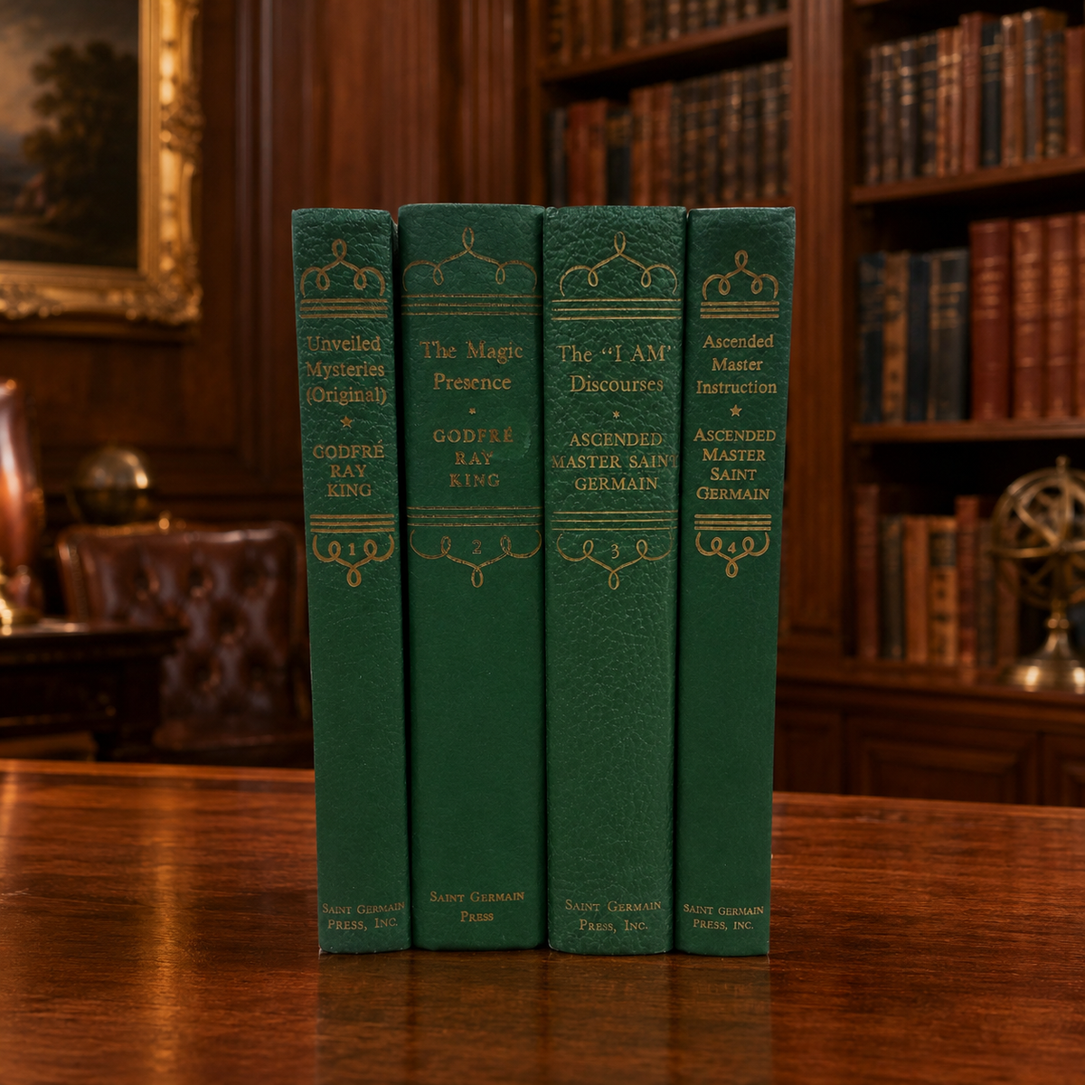 Saint Germain Press four-volume green hardcover set