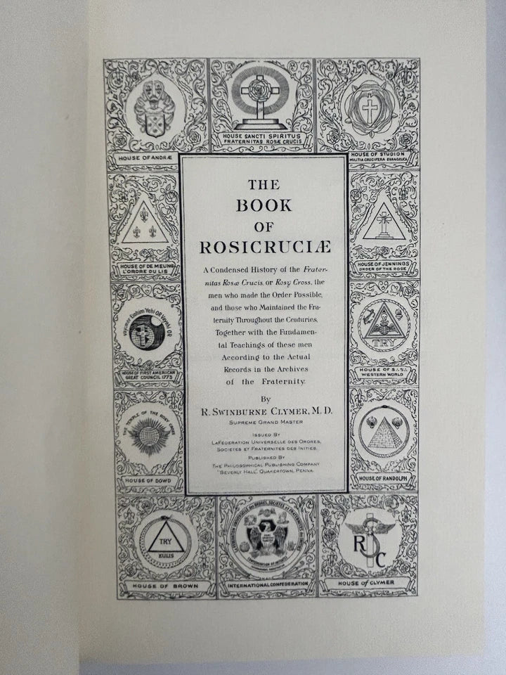 The Book of Rosicruciae Volumes I III by Dr R Swinburne Clymer 1946 1947 1949 First Edition Philosophical Publishing Company Hardcover No Dust Jacket Complete Set