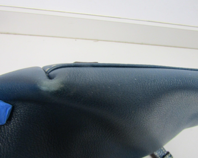 Dooney and Bourke deep teal pebble grain leather tote with strap buckles, view 4
