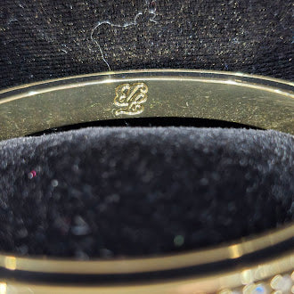 Vintage Tommy Bahama Gold Tone Rhinestone Bangle Bracelet Estate Designer Vintage Jewelry