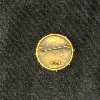 Avo Gold Tone Art Nouveau Lady Profile Brooch Cameo Style Portrait Pin Signed
