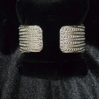 Vintage Victoria Wieck Silvertone Crystal Hidden Quartz Watch Cuff Bracelet with Pavé Sunburst Design, Glam Estate Statement Timepiece