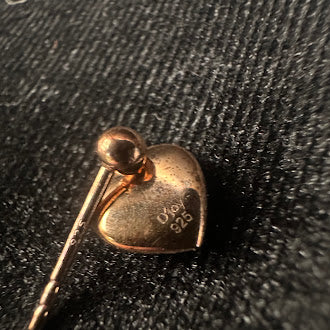 D'Joy petite heart stud earrings, view 5