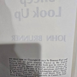 The Sheep Look Up by John Brunner, 1972 Harper and Row hardcover with worn dust jacket, view 5