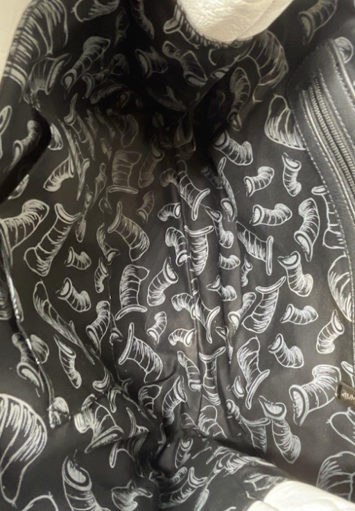 Loungefly Dr. Seuss Cat in the Hat Satchel, White Printed Handbag