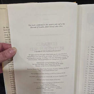 London The Novel by Edward Rutherfurd Signed by Edward Rutherfurd 1997 First Edition First Printing Crown Publishers Hardcover with Dust Jacket (Fixes)